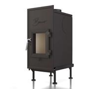 Poêle en faïence Brunner WF 33 simple vitre 7 kW Plaque frontale en fonte 83/48 cm