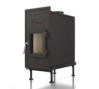 Poêle en faïence Brunner WF 50 simple vitre 9 kW Plaque frontale en fonte 83/48 cm