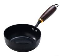 Poêle en Fonte 14cm Antiadhésive Naturelle pour Omelette - Cuisson Uniforme pour gaz Induction Four - Poisson pour mini Casserole(16cm)