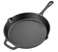 Poêle en fonte - 30 cm - Pour induction et gaz - Sans couvercle - Noir