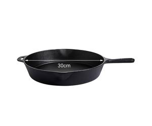 Poêle en fonte avec manche court et poignée Ø 30 cm