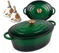 Poêle en fonte émaillée, 6 litres, Hage Green