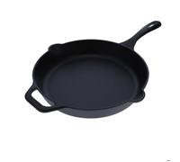 Poêle en Fonte Émaillée Induction 25cm, Convient pour le Feu, Barbecue, Four Victoria 36270 Noir