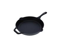 Poêle en Fonte Emaillée Induction 30cm, Convient pour le Feu, Barbecue, Four 33644 Noir