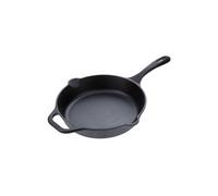 Poêle en Fonte Naturelle Induction 25cm, Convient pour le Feu, Barbecue, Four 32432 Noir