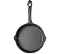 Poêle en fonte - Poêle à frire - 15 cm - Compatible induction et gaz - Sans couvercle - Noir