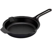 Poêle en fonte pour induction, Victoria 31749, diamètre 30 cm, compatible avec les plaques à induction, le feu et le grill, sans revêtement PTFE, de couleur noire