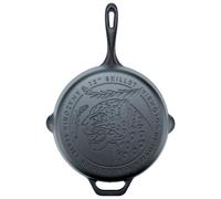 Poêle en fonte Victoria 39653, induction, 30 cm, pour cuisson au feu et au gril, sans PTFE, de couleur noire
