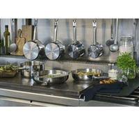 Poêle en inox BAUMALU Ligne Professionnelle 28 cm, Large diamètre, Grande capacité, Haute résistance