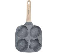Poêle en marbre 4 en 1 pour crêpes, œufs et beignets, 18 cm, GRIS, KLAUSBERG KB-7808 Label