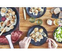 Poêle en titane de 28 cm avec revêtement anti-rayures et indicateur de température - Convient à tous les types de cuisinières