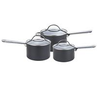 Poêle, faitout et cocotte, ensemble de 3 pièces, en aluminium anodisé dur