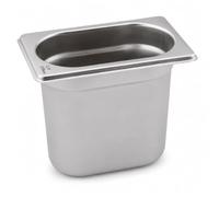 Poêle Gastronorm en acier inoxydable - Taille 1/9, 100 mm de profondeur - Plateau de table vapeur durable pour restauration et buffet