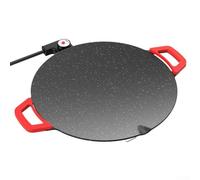 Poêle gril électrique coréen pour barbecue avec revêtement en pierre Maifan pour un démoulage et un nettoyage sans effort 5 réglages de chaleur Double cuisson (A)