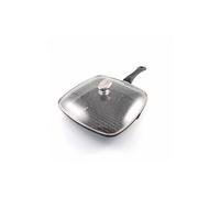 Poele Grill 28 X 28 Cm Pradel + Couvercle Verre + Poignee Amovible