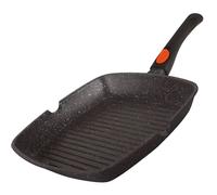 Poêle Grill - KAMBERG - 24 x 24 cm - Manche amovible - Fonte d'aluminium - Revêtement façon pierre