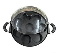 Poêle Grill Takoyaki Aluminium 39cm Revêtement pour physique(J) | Alliage aluminium pour robuste, revêtement pour physique produits synthétiques, nettoyage pour facile, 7 trous parfaits
