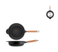 Poêle H&H Haute Antiadhésive Pierre Fond Plat Induction 20 Cm