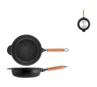 Poêle H&H Haute Antiadhésive Pierre Fond Plat Induction Cm 24