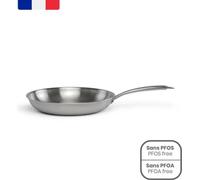 Poele Inox Triply Brigade 20 cm, Tous Feux Induction, Fabriquée en France