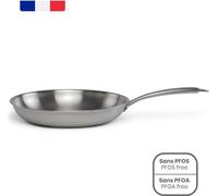 Poêle Inox Triply Brigade 28 cm, Tous Feux Induction, Fabriquée en France