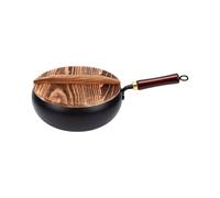 Poêle Japonaise en Fer à Fond Plat, 10,2 Pouces | Artisanat forgé à la main, Conception à gros ventre, Idéal pour les sautés, Compatible avec toutes les cuisinières