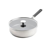 Poêle KitchenAid Classic en acier inoxydable 26 cm argent - revêtement antiadhésif