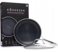 Poêle Kohersen Black Cube 28 cm en acier inoxydable avec revêtement antiadhésif