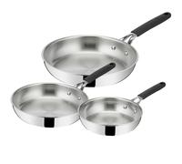 Lagostina Batterie de cuisine Esperta 3 poêles Triply 20/24/28 cm