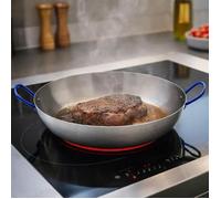 Poêle Lyonnaise polie avec anses Acier poli 40cm Vaello