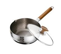 Poêle Martelée En Titane - Batterie De Cuisine Antiadhésive Avec Couvercle, Poêle À Frire En Titane , De Cuisson Légère, Batterie De Cuisine En Métal Saine Pour La Préparation Quotidienne Des