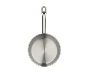 Poêle Metro Professional sans revêtement | Ø 28 cm | forme profonde | hauteur env. 7 cm | acier inoxydable | passe au four jusqu'à 240 °C max. | convient également à l'induction | poêle | poêle polyva