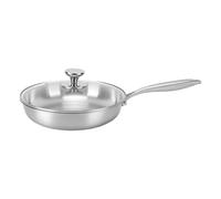 Poêle Multicouche Inox 28 Cm Poignée Ergonomique qualité Professionnelle pour Cuisinières à Induction et à Gaz