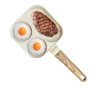 Poêle multifonction - Poêle anti-adhésive pour le petit-déjeuner, grill à 3 sections, friteuse résistante à la chaleur | Cuiseur à œufs pour crêpes pour cuisinière électrique à induction, outil
