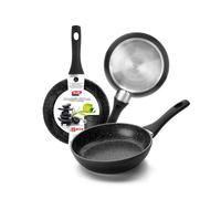 IBILI - Poêle Natura, 30 cm, Aluminium, Antiadhésif Style Pierre, Compatible avec l’Induction