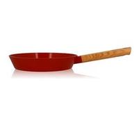 ECTOR Poêle revêtue céramique Paprika induction manche bois D24 cm
