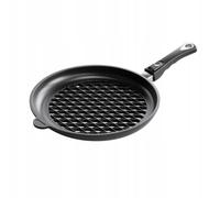 Poêle perforée AMT Gastroguss BBQ avec poignée amovible et revêtement antiadhésif, 32 cm