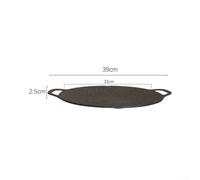 Poêle Pierre Naturelle Cuisson Uniforme 39cm Extérieur(33cm) | Matériau métal pour durable, pour bois isolante, pour surface antiadhésive, idéal barbecue extérieur