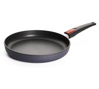 Poêle plate, diamètre 28 cm, revêtement antiadhésif, compatible four, manche amovible