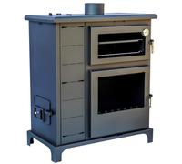 Poêle polycarburant avec four JOIMA modèle ECO VALLE. granulés, chenille, Os d'olives, pelures de pistache, pelures d'amande et bois de chauffage. ECODESIGN 2022