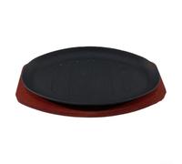 Poêle pour gril en Fonte Massive 27,5x17cm Poêle pour gril en(S) | Design ovale ergonomique, bec verseur pratique, couleur , taille 27,5x17cm, usage pro