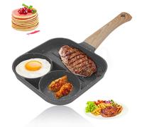 Poêle pour induction - Revêtement antiadhésif - Poêle à omelettes - Poêle à frire - Compatible induction et gaz - Ensemble de 3 pièces pour préparer de nombreux plats - Poêle à œufs