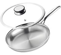 Poêle professionnelle en acier Hikari 28 cm avec couvercle Pour induction Pour gaz Acier inoxydable