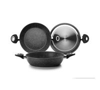 Ibili Honda Natura Poêle à frire avec 2 poignées 28 Cm Argent Argent One Size