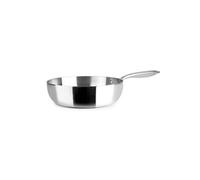 IBILI Poêle profonde Triply Natural 32 cm – Acier inoxydable, compatible induction, sans antiadhésif