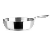 IBILI Poêle profonde Triply Natural 32 cm – Acier inoxydable, compatible induction, sans antiadhésif