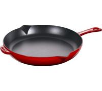 Poele - sauteuse Staub - 1004415 - Poele en Fonte avec Double Bec Verseur 26 cm Cerise