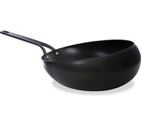 Poêle spéciale Wokarang de 30 cm - Modèle professionnel noir - Acier au carbone - Résistante au four et à la cuisson à la poêle