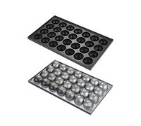 Poêle Takoyaki à 28 grilles - Outil de cuisson pour boulettes de viande | Poêle antiadhésive en aluminium 28 grilles 33 x 20 cm trous de 4 cm pour boulettes de viande takoyaki, œufs, maison, cuisine