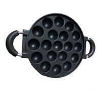 Poêle Takoyaki Alliage pour aluminium Revêtement pour physique(E) | Distribution chaleur uniforme, cuisson constante, pour idéal takoyaki maison, compatible pour gaz, 12 trous spacieux